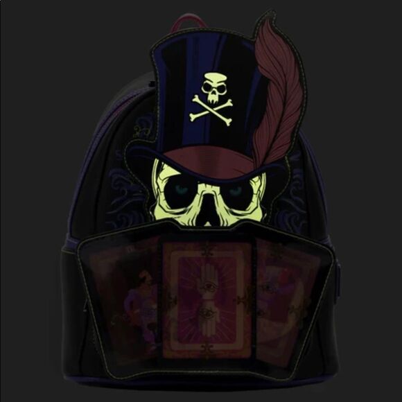 Loungefly Princess & The Frog Dr Facilier Glow Lenticular Mini Backpack & Wallet - Picture 11 of 17